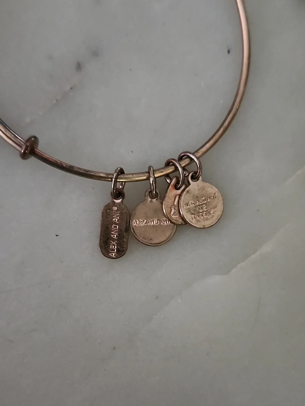 Alex and Ani Turquoise Beaded Bangle, Dolphin Charm Bangle, & Gold Tone Bangle